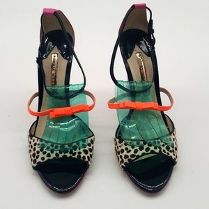 SOPHIA WEBSTER SIZE 40 MULTI COLOR BLACK WHITE PURPLE ORANGE AND GREEN 100% AUTH